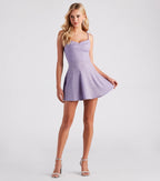 Let It Glow Glitter Rhinestone Skater Dress