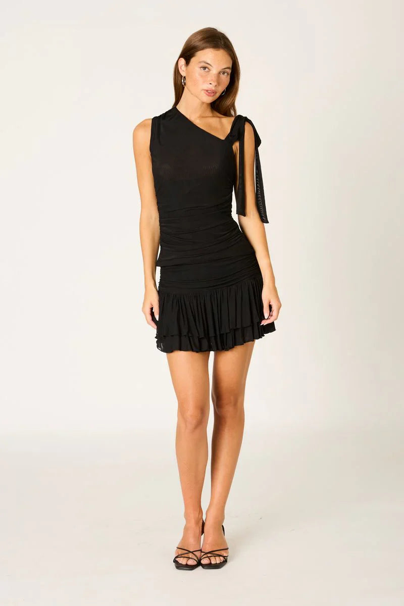 One-Shoulder Mesh Top