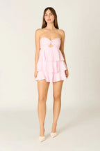 Strapless Tiered Mini Dress