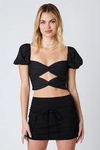 Twisted Puff Sleeve Top