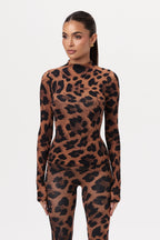 Naked Print Mock Neck Top
