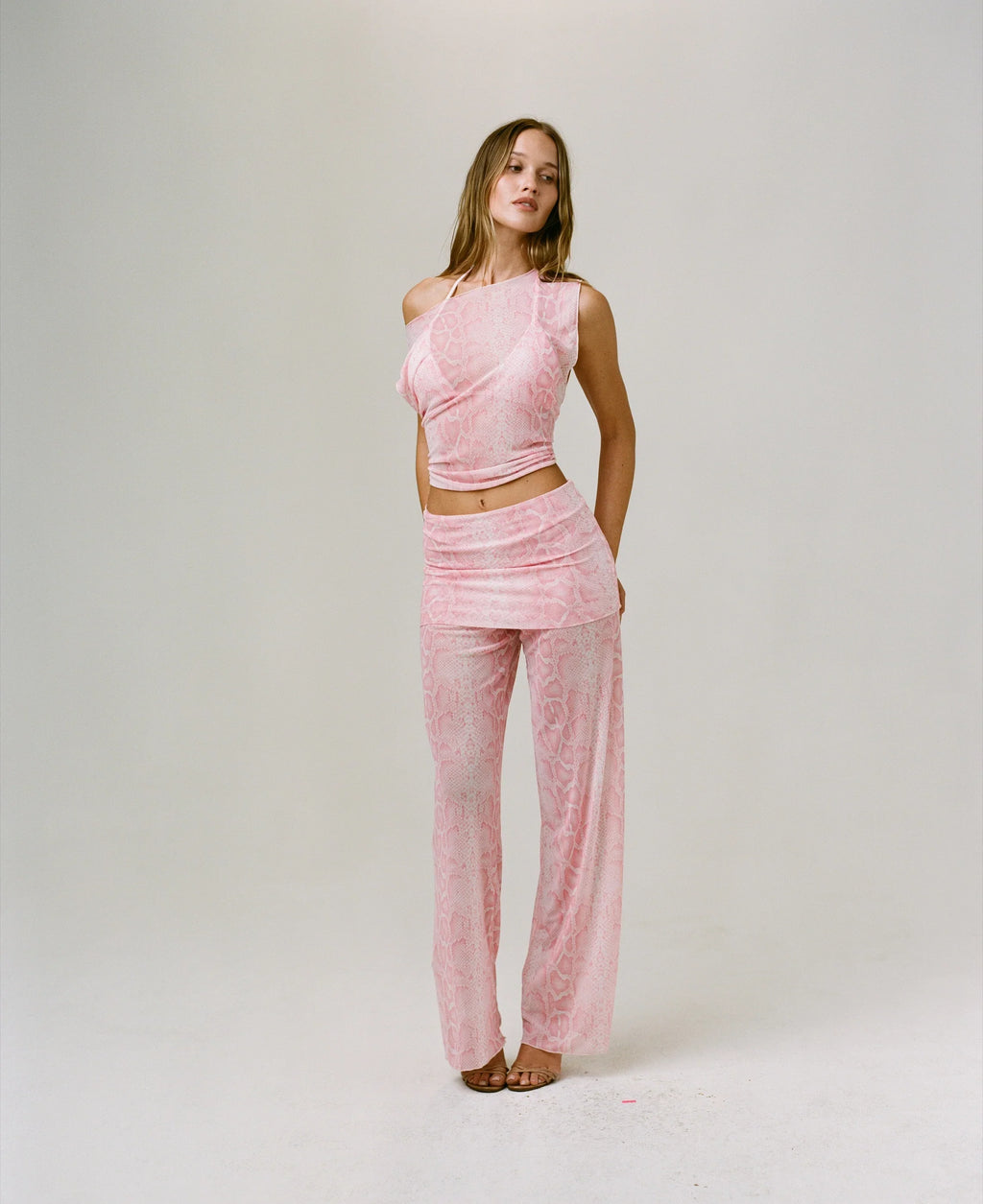 THE MELODY TOP IN PINK SNAKE