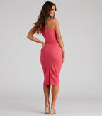 Alessandra Formal One-Shoulder Midi Dress