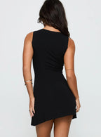 Bleeker Boatneck Mini Dress Black
