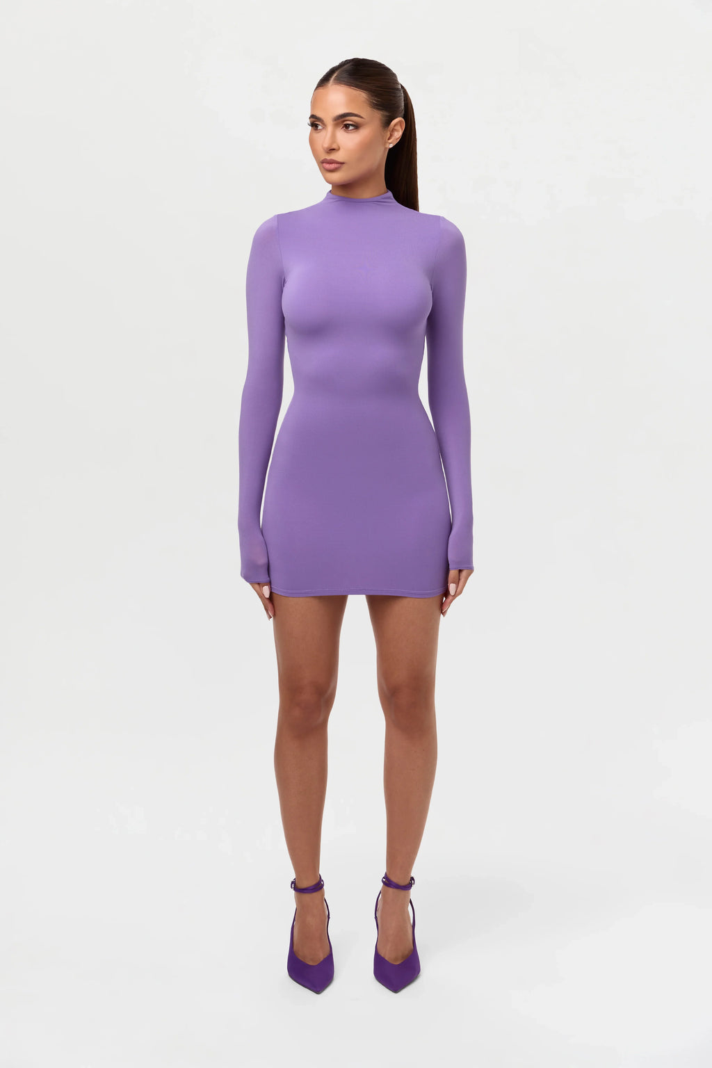 Naked Mock Neck Mini Dress