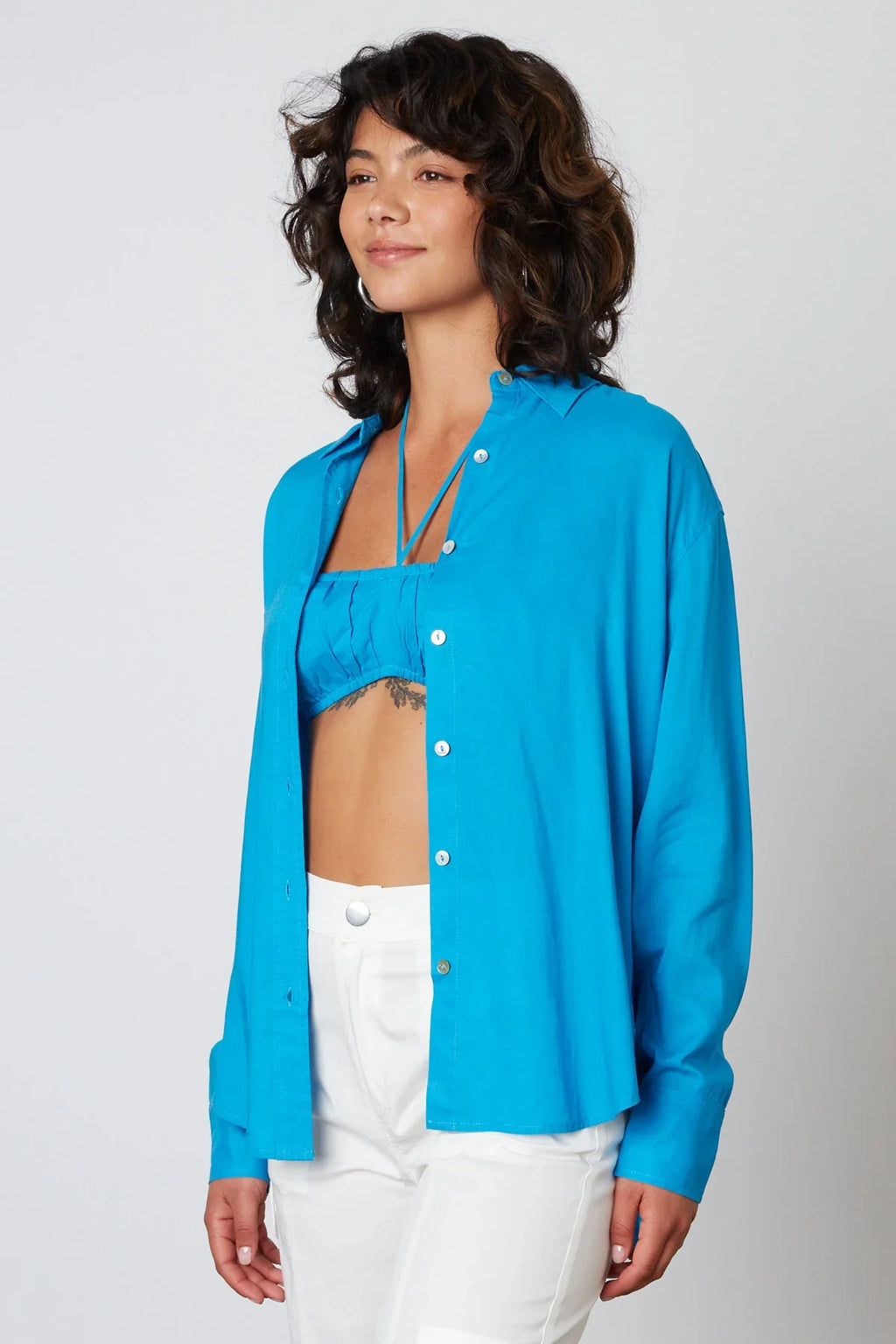 Button Down and Bralette Set