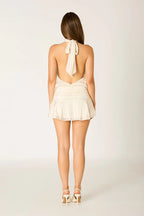 Striped Chiffon Mini Dress