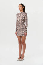 Naked Print Mini Dress