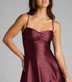 Twinkle Season Glitter Satin Skater Dress
