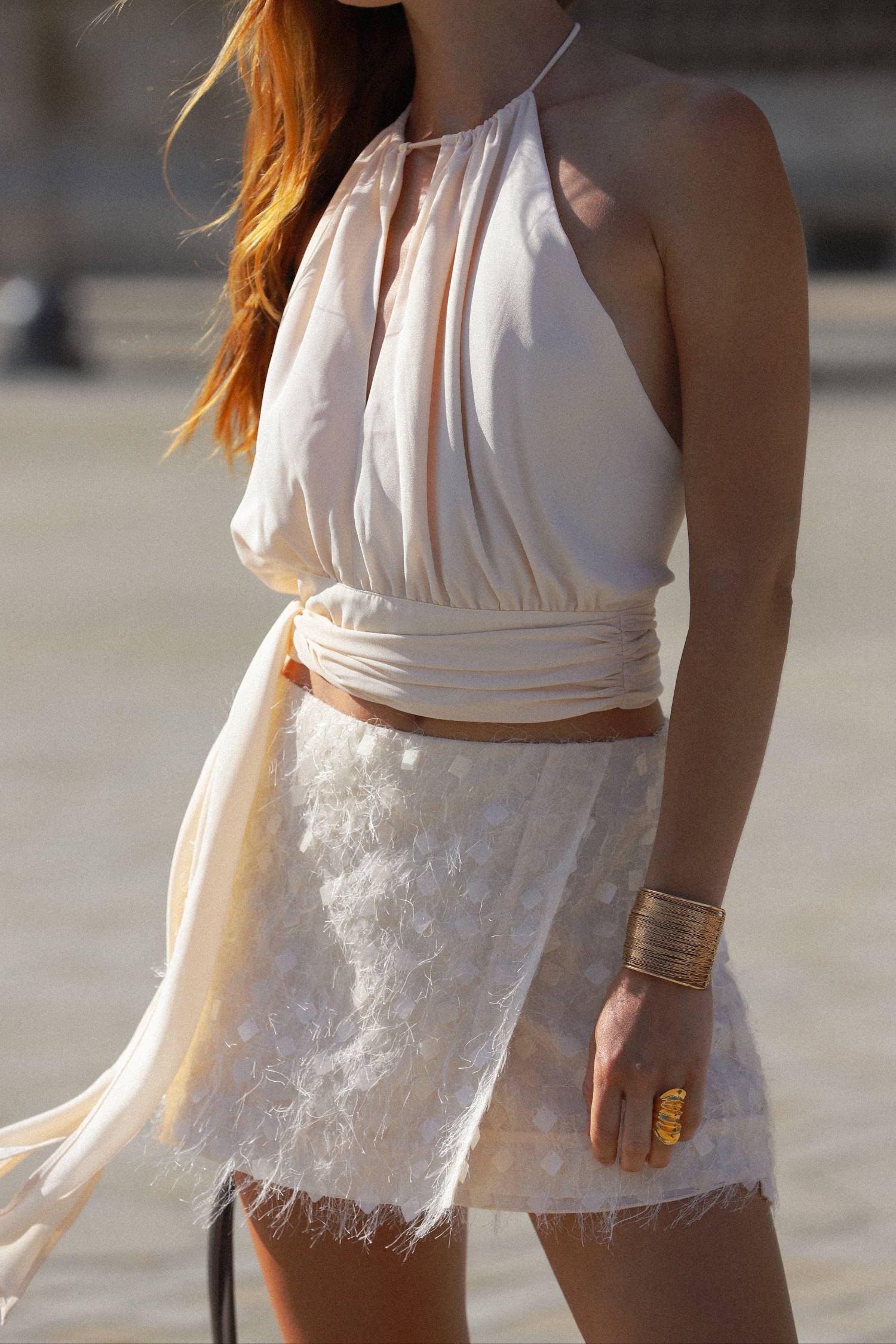 Layered Mini Skirt | Jacquard