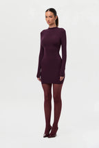 Naked Mock Neck Mini Dress