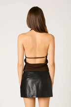 Deep V Halter Top