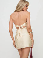 Busiate Strapless Mini Dress Champagne