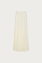 Sunray Pleat Maxi Skirt | Ivory