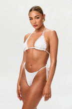 Crochet Triangle Halter Tie Bikini