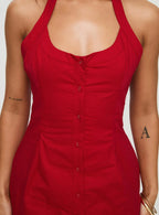 Mallorie Halter Mini Dress Red Tall