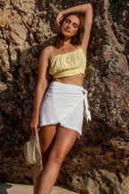 Fray Wrap Skirt