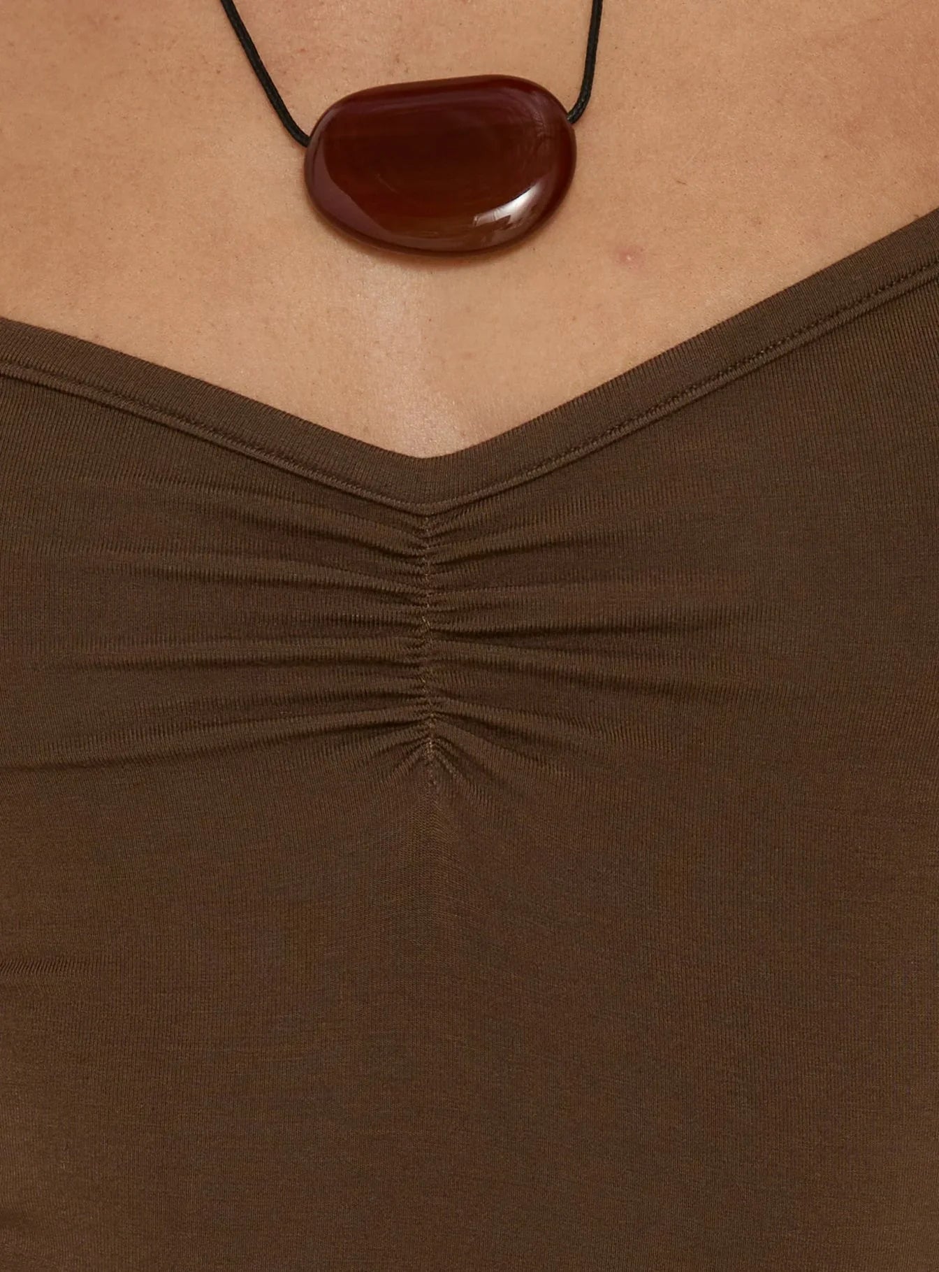 Possie Layered Jersey Mini Dress Brown