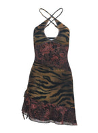 Syrefena Halter Mini Dress Multi Petite