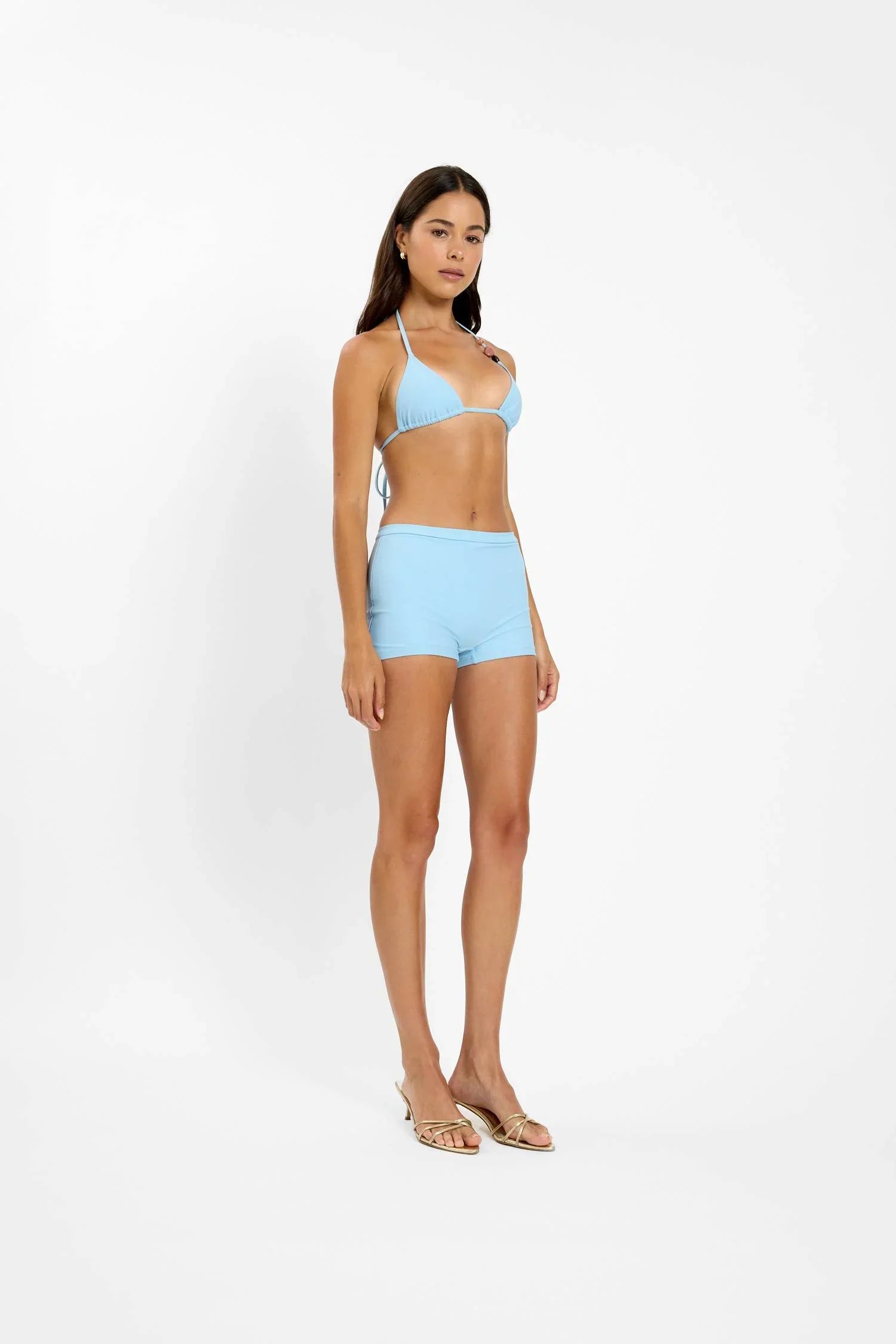 Triangle Top | Beaded Baby Blue