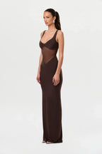 Hourglass Mesh Contrast Dress