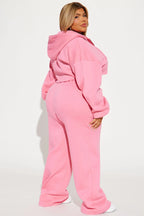 On The Go Fleece Pant Set - Pink