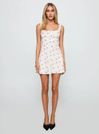 Lynsea Mini Dress Cream Floral