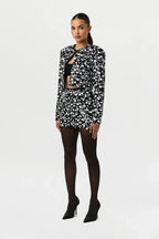 Geometric Sequin Mini Skirt