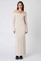 Long Sleeve Off the Shoulder Maxi Dress