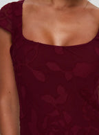 Lucienna Mini Dress Burgundy Floral