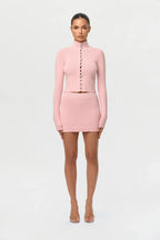Knit High Waist Mini Skirt