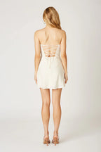 Double Twist Satin Mini Dress