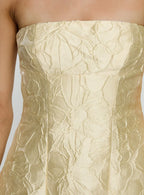 Cross Your Heart Strapless Mini Dress Lemon