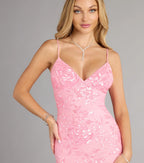 Aurelia Sequin Lace-Up Mini Dress