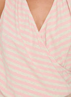 Joelie Halter Draped Mini Dress Pink / Grey Stripe