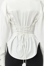 Shirting Contour Button Up Top