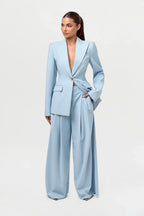 Suiting Pleated Wide-Leg Pant