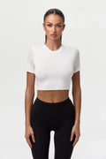 Micro Modal Cropped Short Sleeve Top