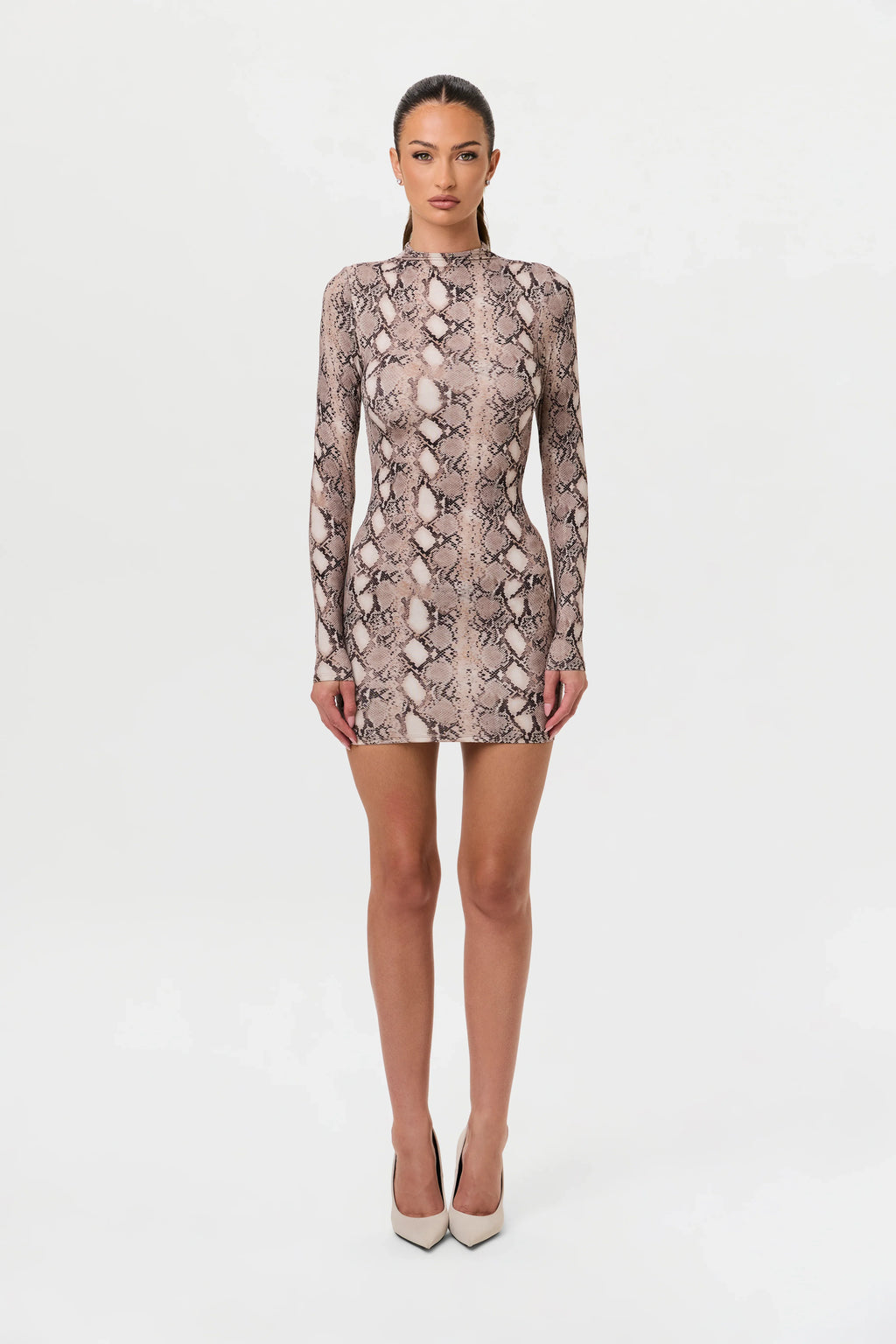 Naked Print Mini Dress