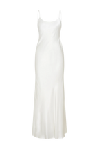 Kailey Low Back Maxi Dress With Bow Train - White