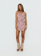 Destined Halter Mini Dress Paisley