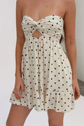 Strapless Polka Dot Dress