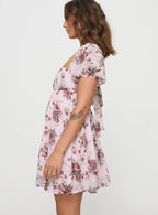 Let's Dance Mini Dress Cream Floral