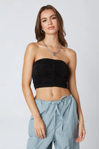 Slinky Ruched Tube Top