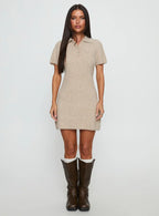 Brynie Knit Mini Dress Oat