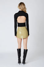 Leather Mini Skort