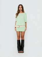 Ashlinn Off Shoulder Drapey Mini Dress Jelly Mint