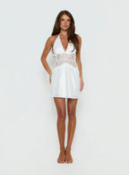 Klairee Lace Mini Dress White