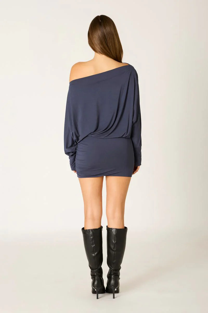 Off-Shoulder Jersey Mini Dress
