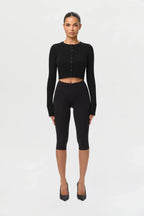 Knit Cropped Cardigan Top